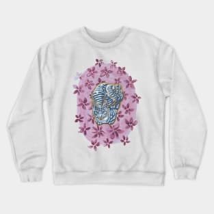 Grey Tabby Cat Snail Crewneck Sweatshirt